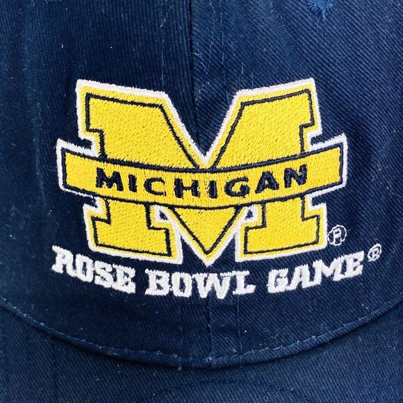 Michigan Wolverines Cap 2005 Rose Bowl Gameday Blue w Gold Strapback Authentic - Picture 2 of 14